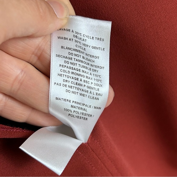 See by Chloe dress Medium minimalist rust secretary monochrome coquette office - Picture 14 of 14